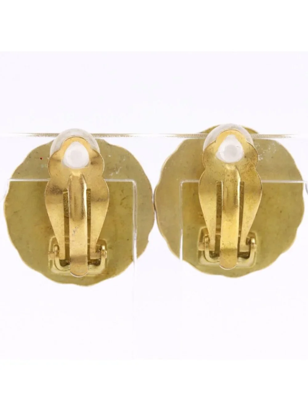 Chanel CC Logo Vintage Gold Plated 95P Earrings